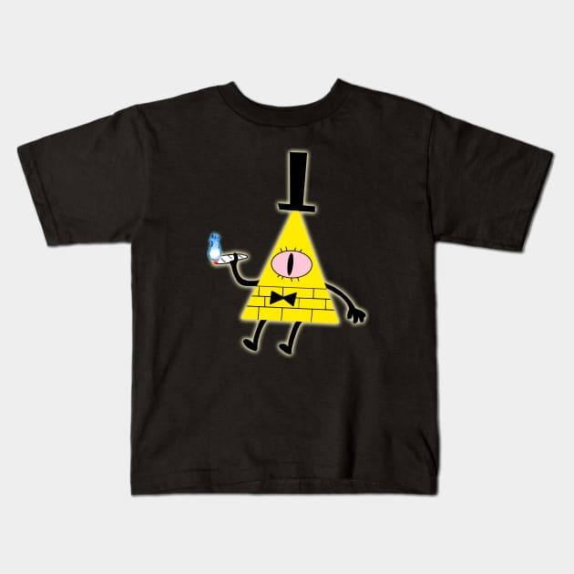 Blazing Bill Cipher Kids T-Shirt by wyattd